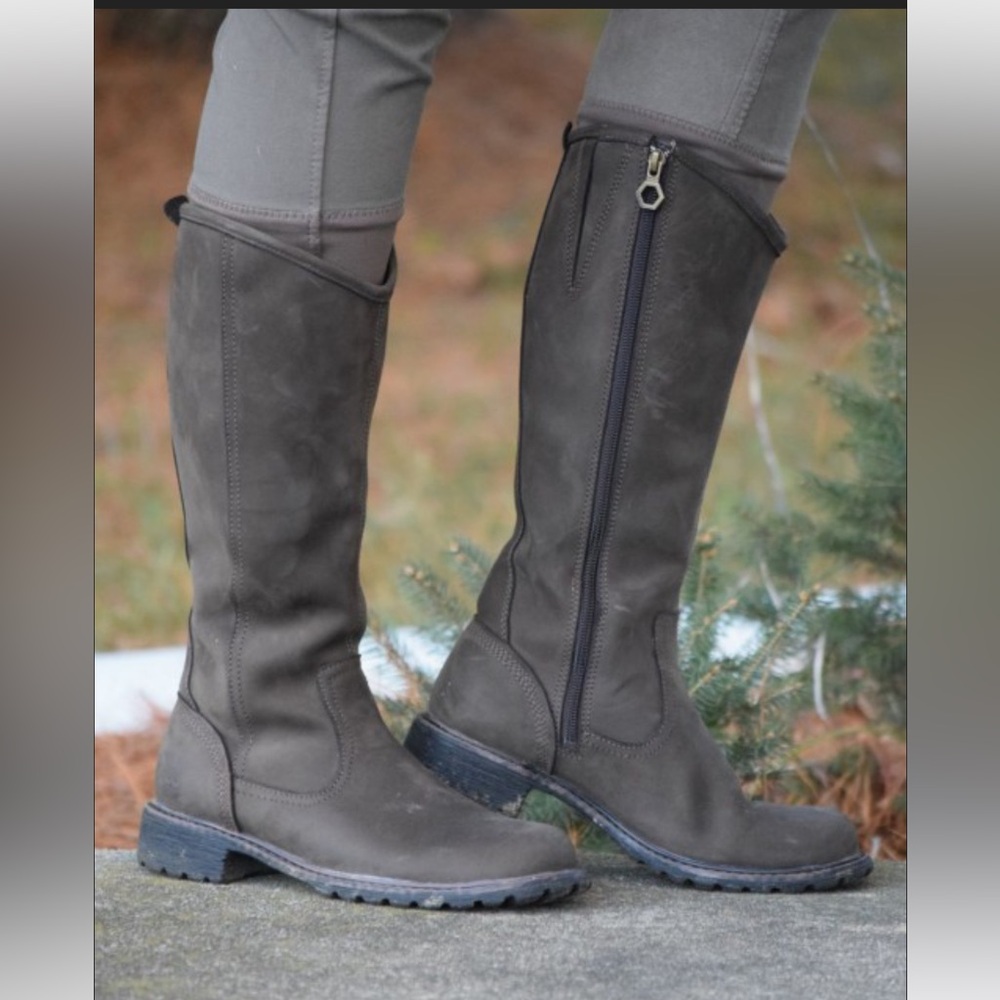 Timberland Earthkeepers Stoddard Black Nubuck Waterproof Boots 7 Moto Edgy - Picture 16 of 16